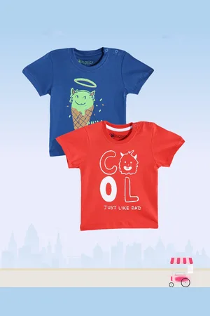 YK Infant Boys Pack of 2 Cotton T-shirts