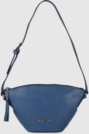 Hidesign Women Blue Leather Solid Shoulder Bag