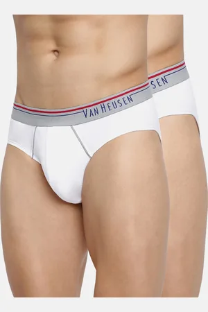 Buy Van Heusen Innerwear Men Colour Fresh & Open Fly Briefs - White online