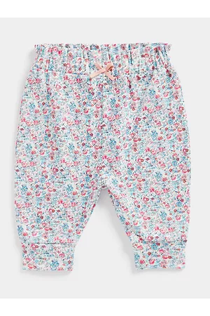 Mothercare Infant Girls Multicoloured Floral Printed Pure Cotton Joggers
