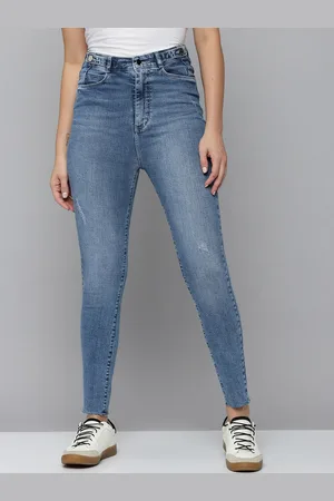 SHOWOFF Women Blue Jean Skinny Fit High-Rise Light Fade Stretchable Jeans