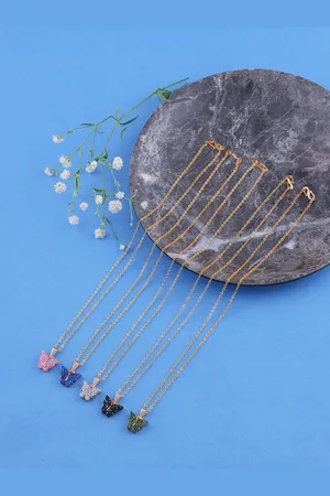 Brandsoon Set of 5 Brass Gold-Plated Necklaces