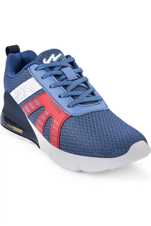 Campus Unisex Kids Blue Mesh Running Shoes