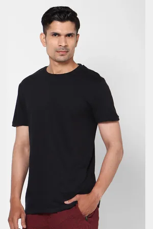 DECATHLON Men Black Short Sleeves Round Neck Pure Cotton T-shirt