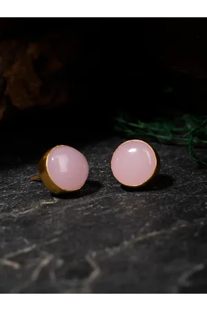 Berserk Women Pink Gold-Plated Quartz Classic Studs Earrings