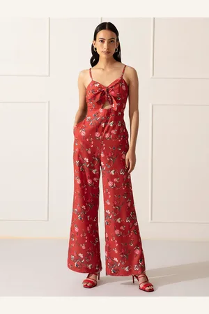 20Dresses Rust & White Printed Basic Jumpsuit