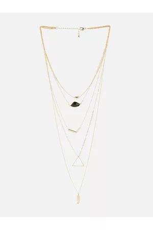 20Dresses Gold-Toned & Green Layered Necklace