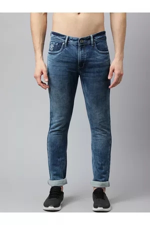Richlook Men Blue Slim Fit Heavy Fade Stretchable Jeans