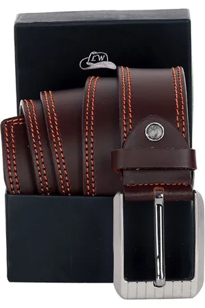 Leather World Men Brown Belts