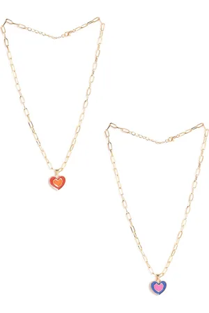EL REGALO Pack Of 2 Gold-Plated Necklace