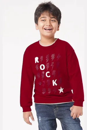 Ed-a-Mamma Boys Typography Printed Sweatshirt