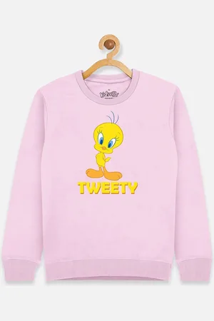 Kidsville Tweety Girls Pink Printed Sweatshirt
