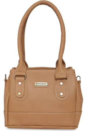 FOSTELO Beige Structured Shoulder Bag