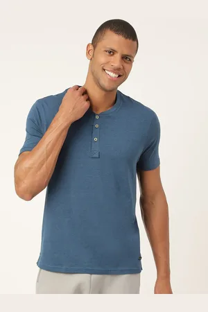 FREECULTR Men Blue Solid BreatheTech Cotton T-shirt
