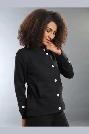 Campus Women Black Tailored Jacket