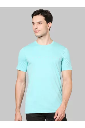 Park Avenue Men Sea Green Slim Fit T-shirt