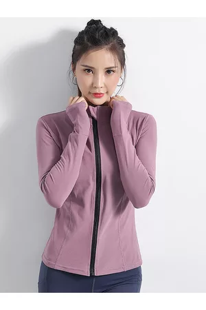 JC Collection Women Purple Lightweight Training or Gym Sporty Jacket