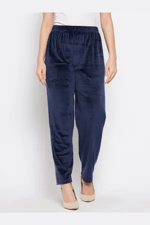 Clora Creation Women Mid Rise Velvet Trousers