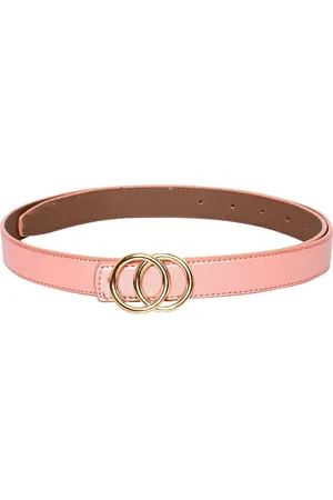 thickskin Girls Peach-Coloured Textured Belt