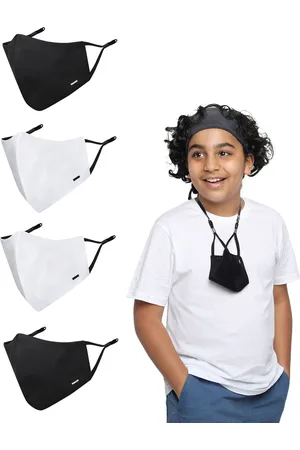 Masq Kids Pack Of 4 4-Ply Reusable Anti-Pollution Cloth Face Masks