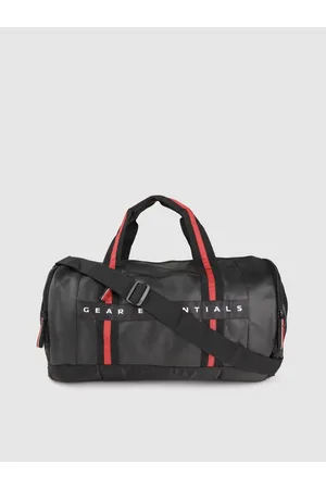 GEAR Unisex Black Solid Clubsport Duffel Bag with Brand Logo Print Detail