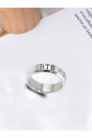Yellow Chimes Unisex Silver Kpop BTS Bangtan Band Ring