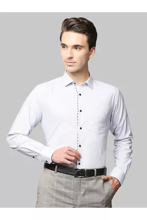 Park Avenue Men Blue Slim Fit Printed Casual Shirt