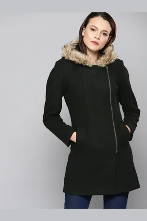 Chemistry Women Black Solid Parka