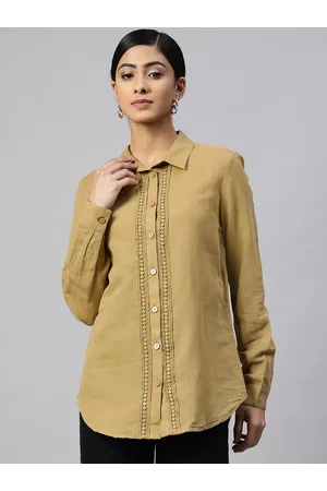 Marks & Spencer Brown Shirt Style Top