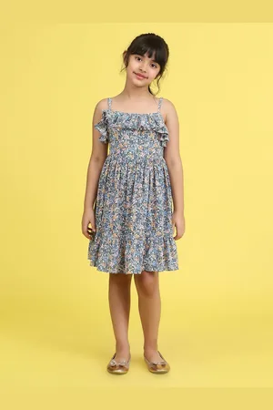 Biglilpeople Blue Floral Dress