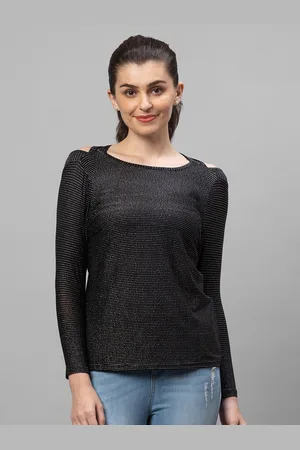 Globus Women Black Striped Top
