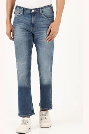 Lee Men Blue Rodeo Straight Fit Heavy Fade Stretchable Jeans