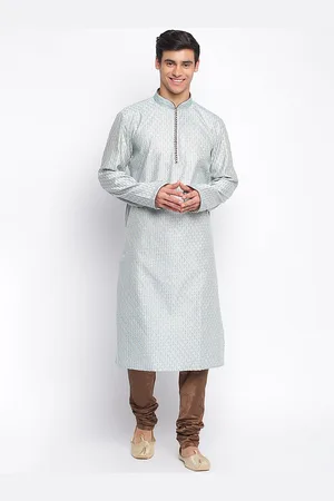 Sanwara Men Blue Regular Kurta with Pyjamas