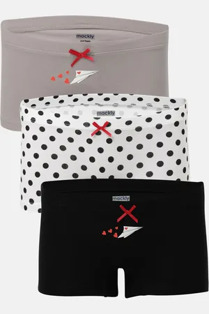 Buy Mackly Girls Printed Briefs (Pack of 3) online