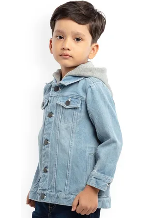 UNDER FOURTEEN ONLY Boys Blue Washed Denim Jacket