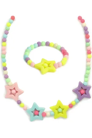 EL REGALO Girls Yellow Beaded Jewellery Set