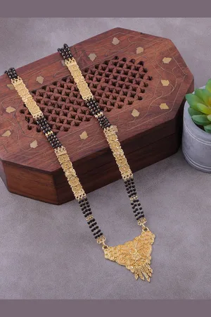 Brandsoon Women Gold-Plated one gram Beaded Mangalsutra