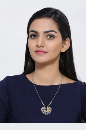 Silvermerc Designs Women Silver-Toned & Yellow Brass Silver-Plated Necklace