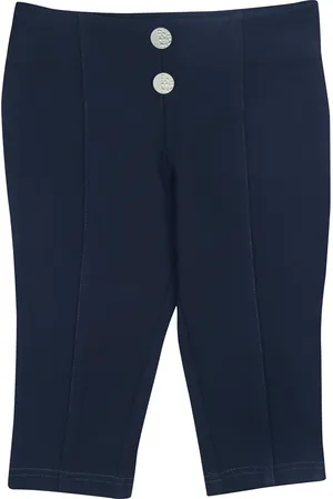 Tiny Girl Girls Navy Blue Cotton Relaxed Fit Capris