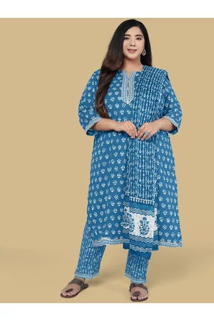 Mirchi Fashion Women Ethnic Motifs Printed Pure Cotton Kurti with Trousers & Dupatta