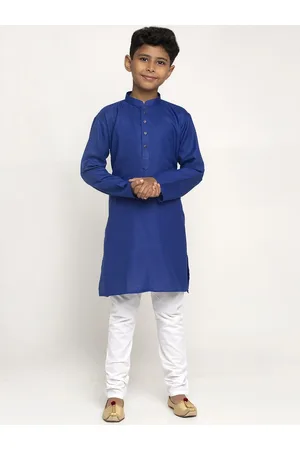Kraft Boys Blue & White Cotton Kurta with Pyjamas