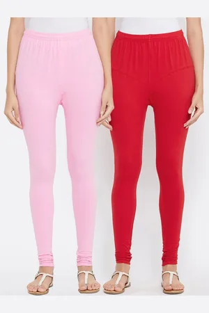 Tulsattva Women Pack Of 2 Solid Churidar-Length Leggings