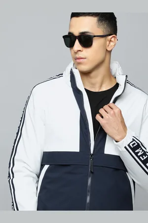 Flying Machine Men White Bomber Jacket