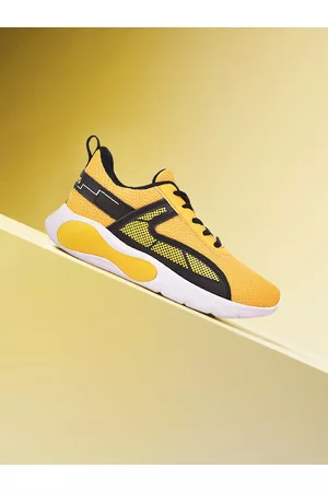 Campus Unisex Kids Mustard Mesh Running Shoes