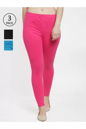 GRACIT Women Pack of 3 Solid Ankle-Length Leggings