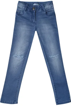 Tiny Girl Girls Blue Slash Knee Heavy Fade Jeans