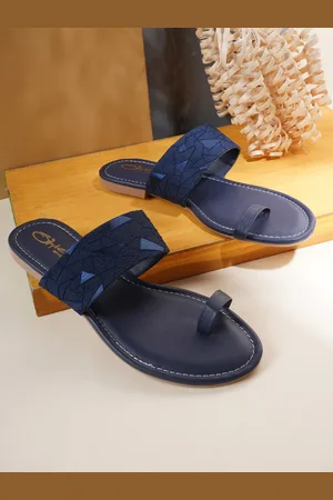 STYLE SHOES Women Blue One Toe Flats
