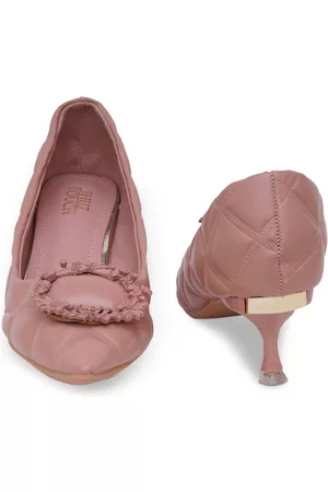 SHUZ TOUCH Women Pink Kitten Pumps