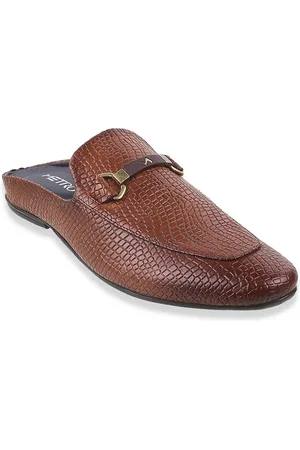 Metro Men Tan Leather Comfort Sandals