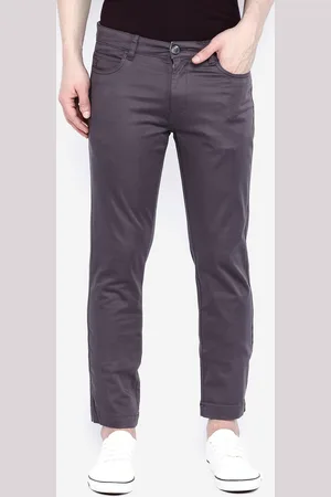 Giordano Men Grey Smart Slim Fit Solid Regular Trousers